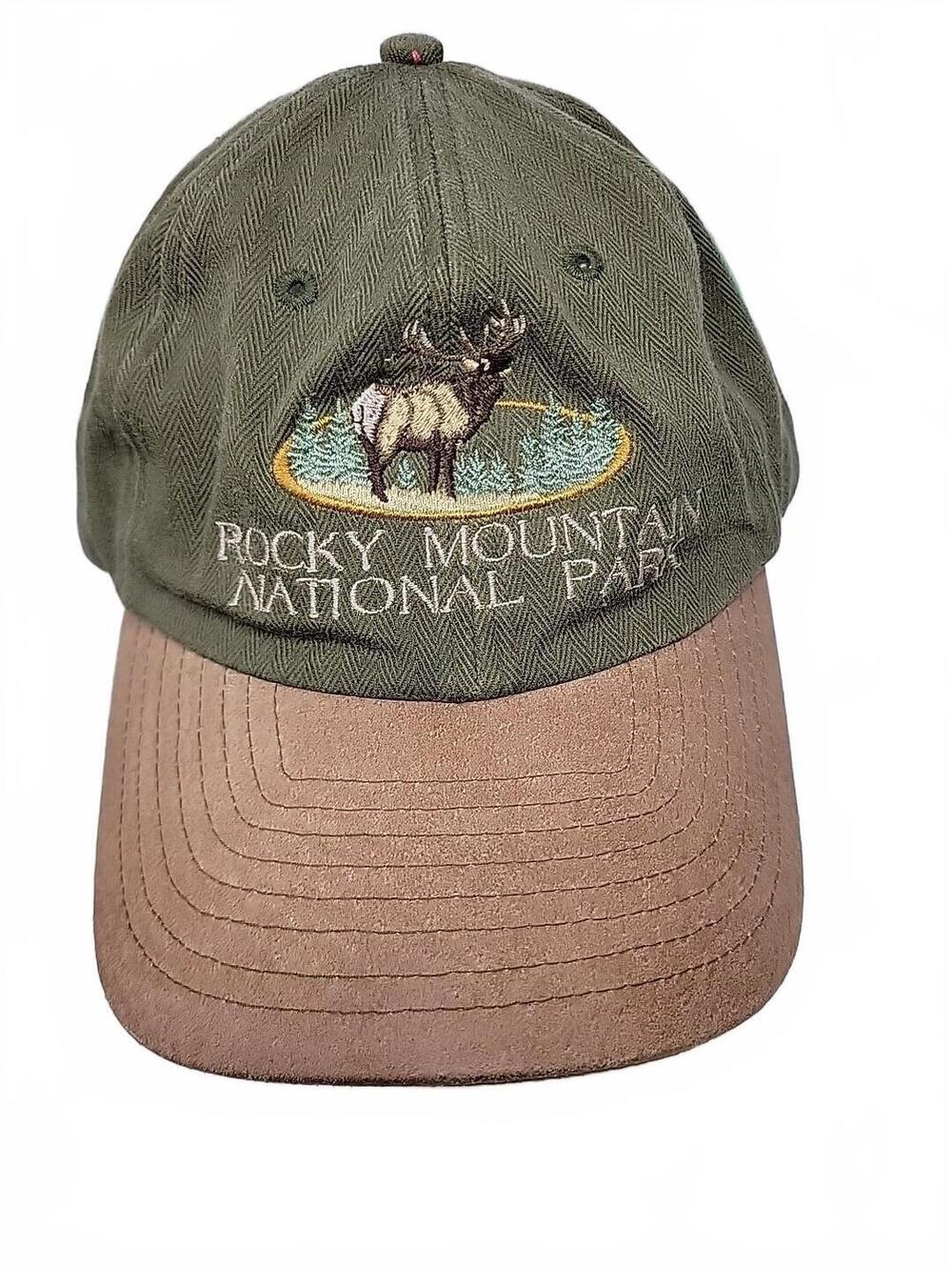 Rocky Mountain National Park Hat Ouray Sportswear Elk Leather Brim Cap